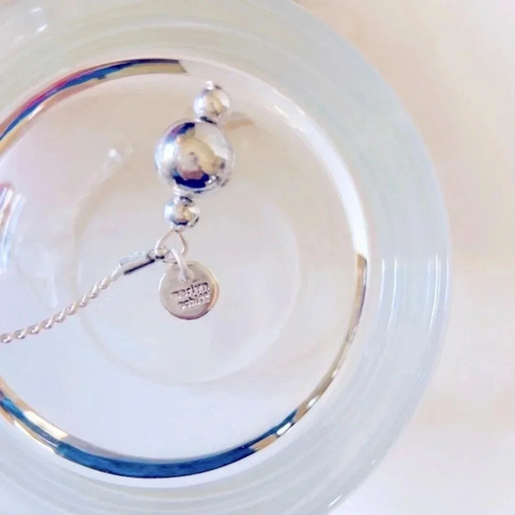 Marlyn Schiff Large Silver Circle Pendant Necklace with Adjustable Chain - Picture 6 of 6